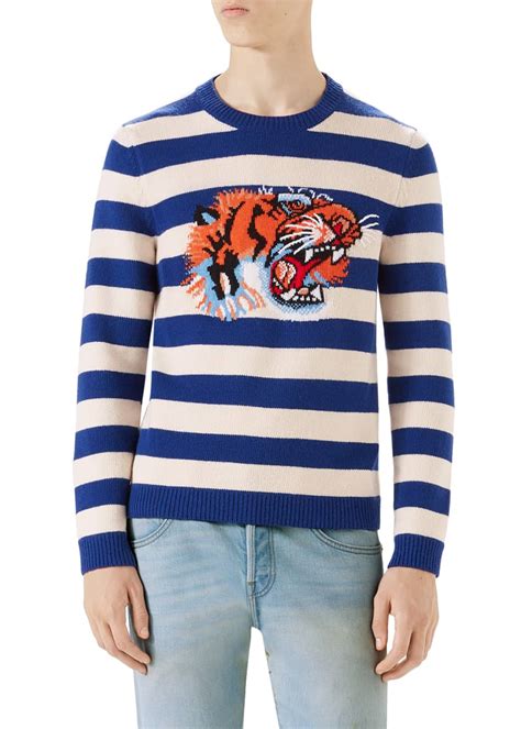 gucci tiger striped sweater drake bell|gucci tiger for sale.